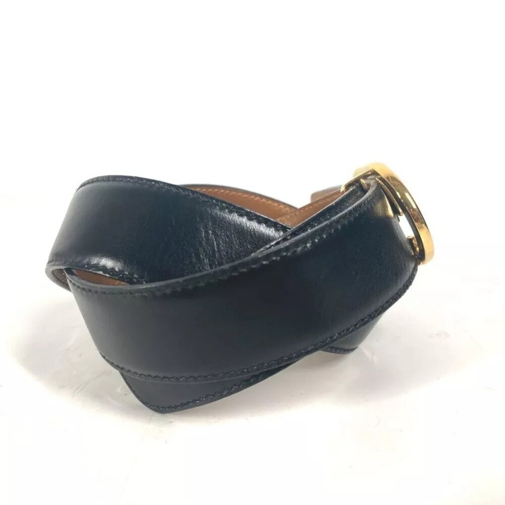 GUCCI 036・519・2964 vintage GG logo buckle Accessories belt Black/GoldHar... - Picture 4 of 16